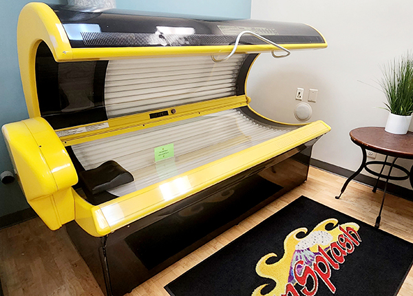 Tanning bed yellow